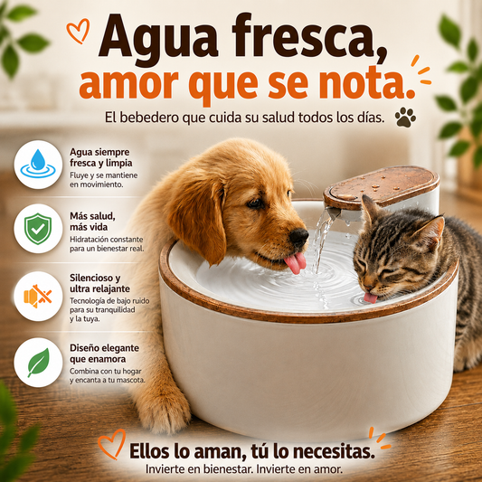 Fuente de Agua Inteligente para Perros y Gatos