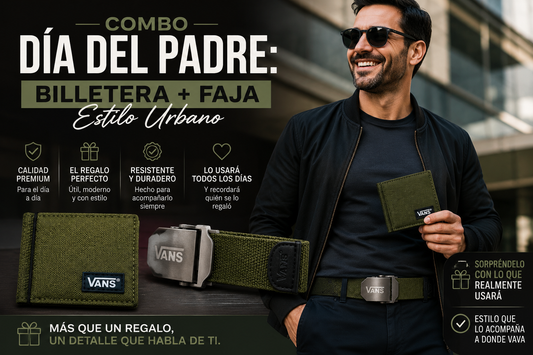 Combo Día del Padre: Billetera + Faja - Estilo Urbano